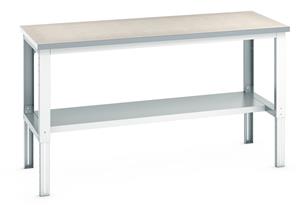 Bott Lino Workbench with 1/2 Shelf - 2000Wx900Dx740-1140mmH Benches with Half Depth Shelf 41004132.16V 